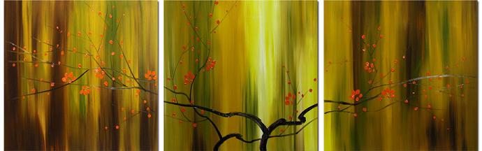 Dafen Oil Painting on canvas leaves -set025